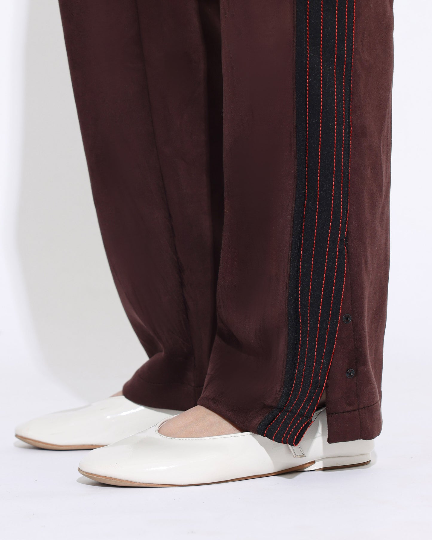 Lined Up Suede Pants