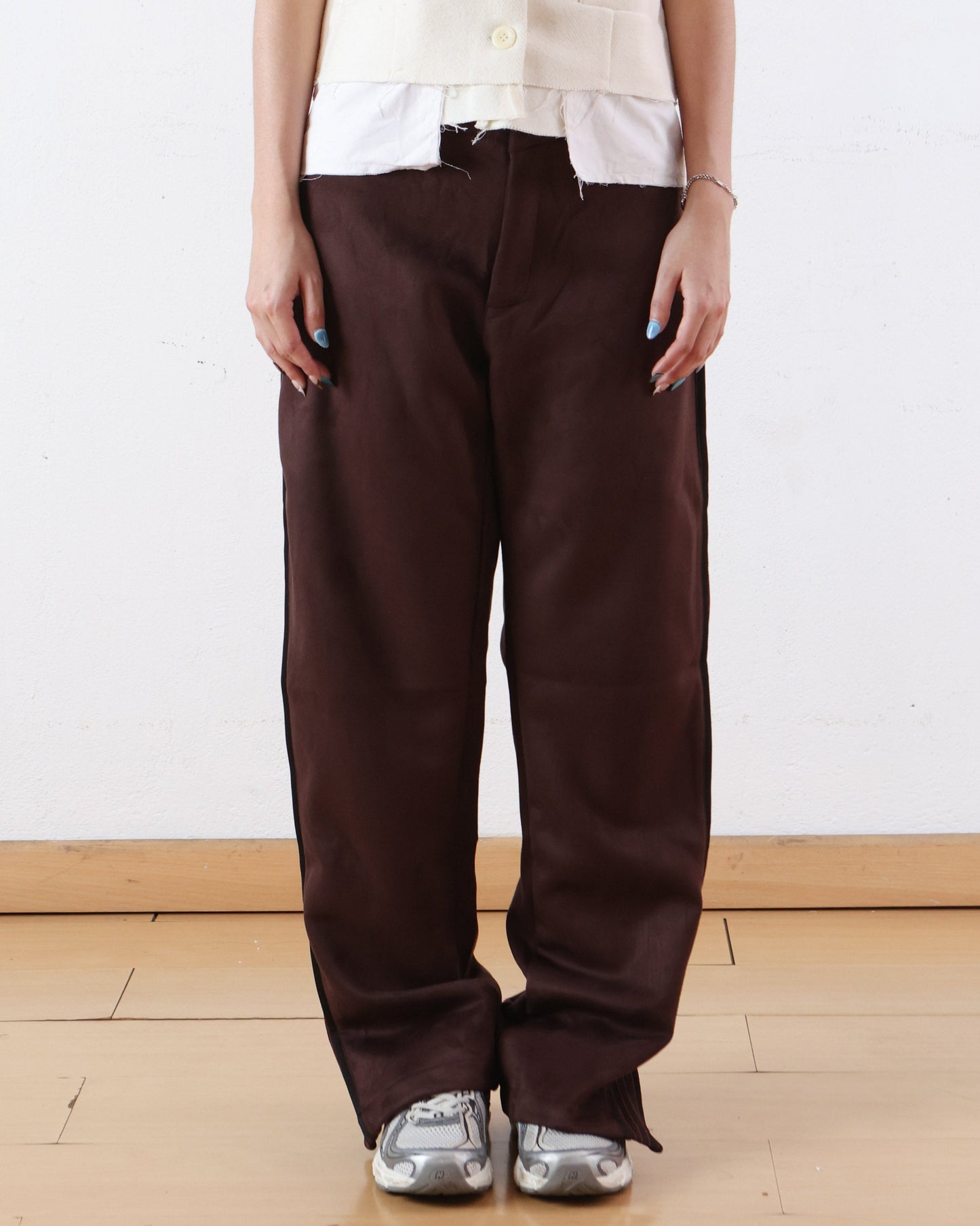 Lined Up Suede Pants
