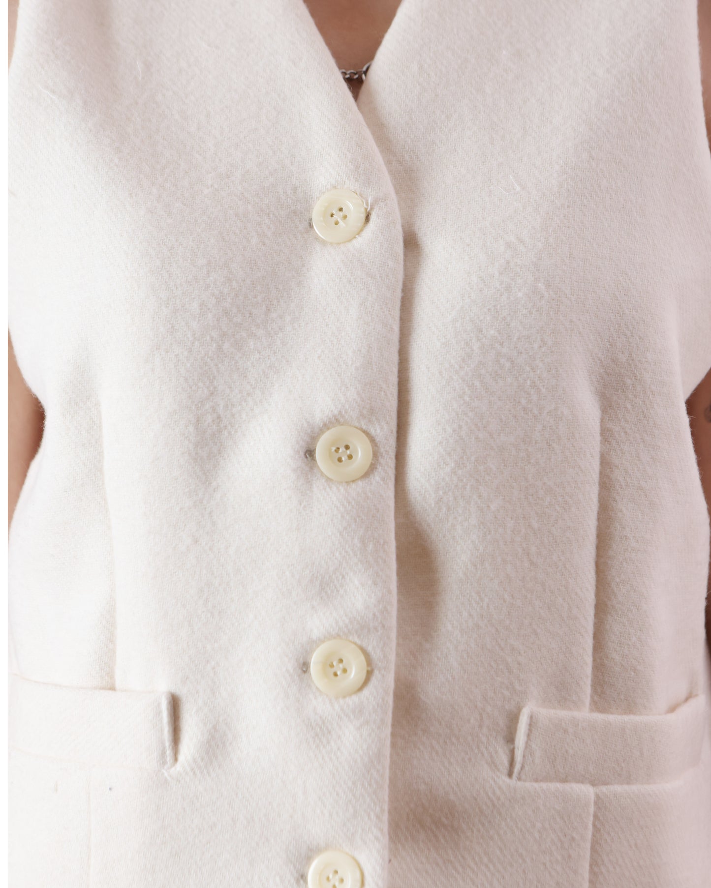 Unfinished Hemline Vest