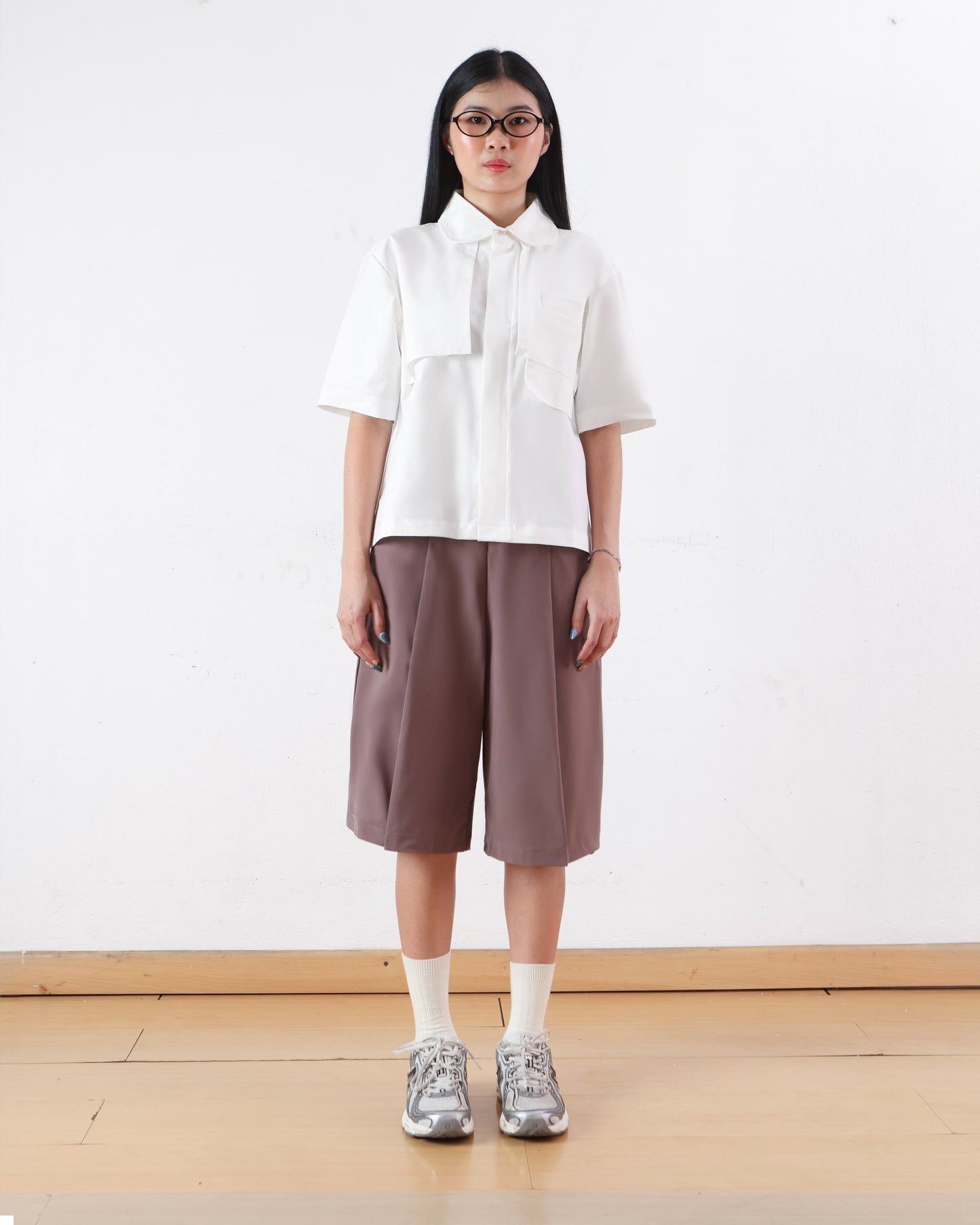 Pleated Work Shorts
